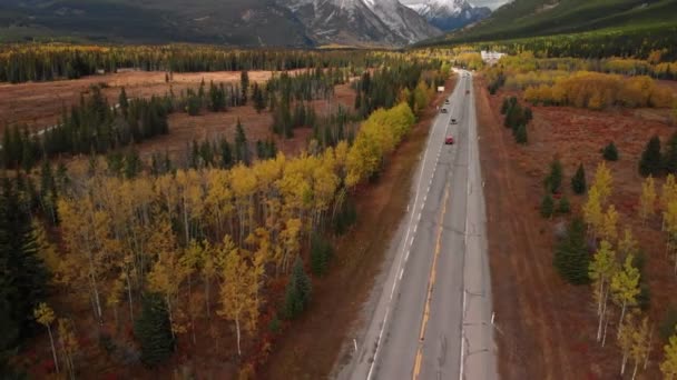 Kananaskis provinciaal park met meer — Stockvideo