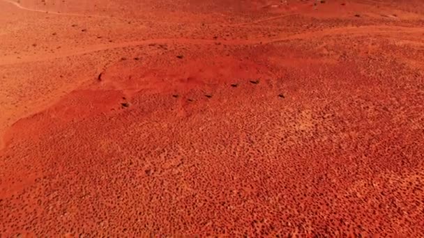 Monument dal klippformationer i Navajo mark — Stockvideo