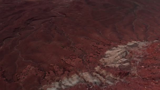 Vista aérea da borda branca com vista para Moab — Vídeo de Stock