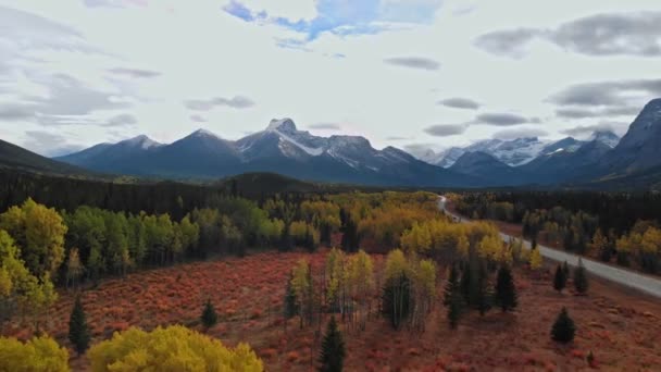 Kananaskis provinciaal park met meer — Stockvideo