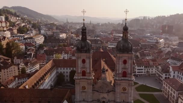 Katedralen Saint Gall i Schweiz — Stockvideo