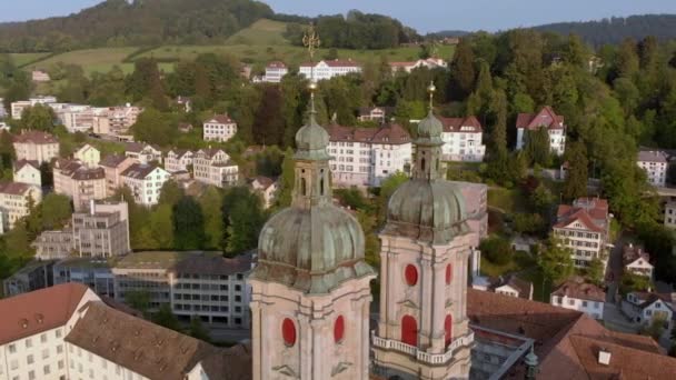 Katedralen Saint Gall i Schweiz — Stockvideo