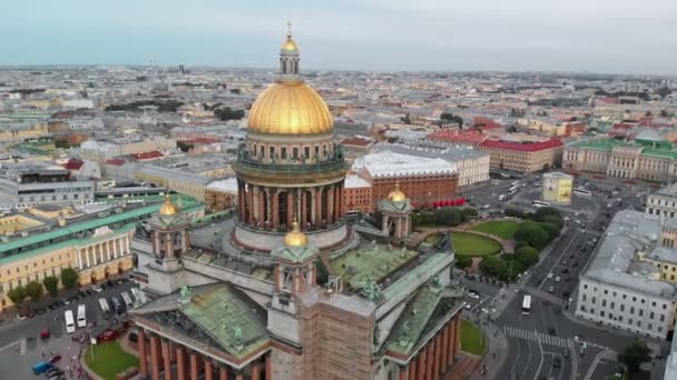 Drone vista delle attrazioni di San Pietroburgo — Video Stock