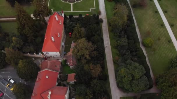 Schloss Lednice UNESCO Luftaufnahme — Stockvideo