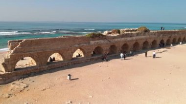 Caesarea Israel 'deki eski Roma Su Eğitimi