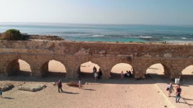 Caesarea Israel 'deki eski Roma Su Eğitimi