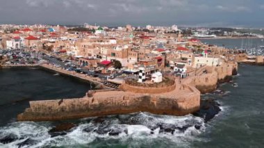 Antik Akko şehrinin manzarası 