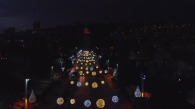  Hayfa İsrail 'de Noel süslemeleri