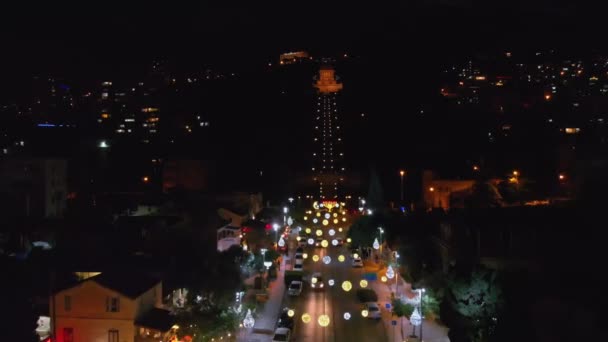 Karácsonyi dekorációk a Haifa Israel — Stock videók