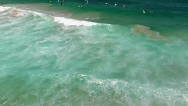Surfers surfing in Haifa Israel — Stock Video