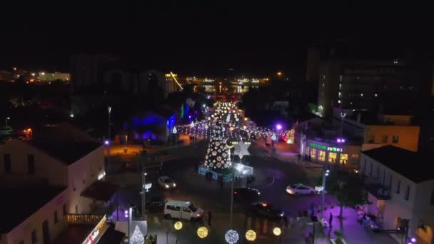 Decorações de Natal em Haifa Israel — Vídeo de Stock