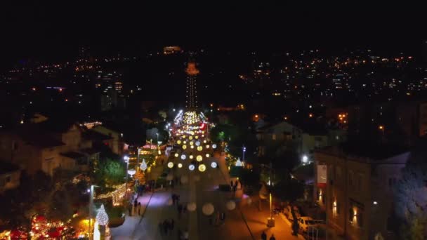 Decorazioni natalizie a Haifa Israele — Video Stock