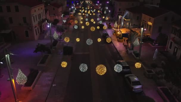Hayfa İsrail 'de Noel süslemeleri — Stok video