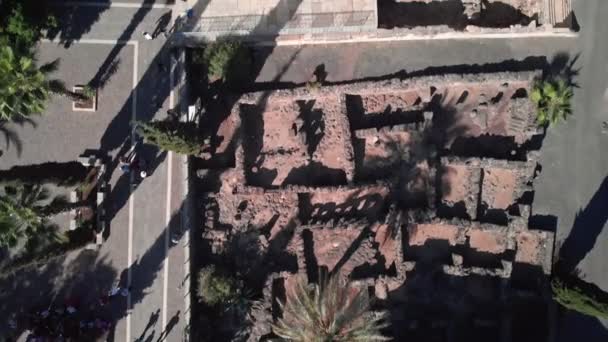 Iglesia de Cafarnaúm en Tiberíades Israel — Vídeos de Stock