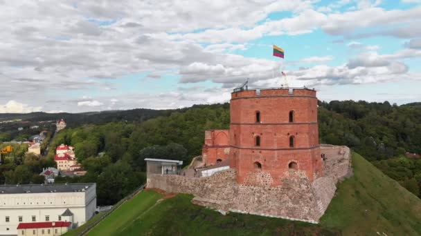 维尔纽斯的Gediminas城堡塔 — 图库视频影像
