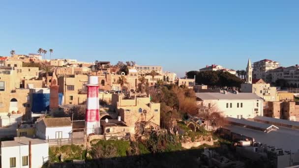 Beroemde oude stad van Jaffa in Tel Aviv — Stockvideo