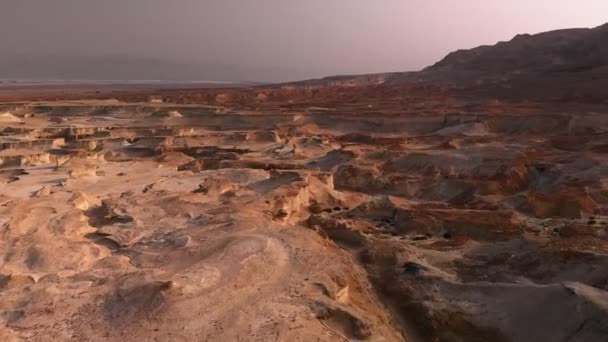 Pôr do sol no deserto da Judeia de Masada Israel — Vídeo de Stock