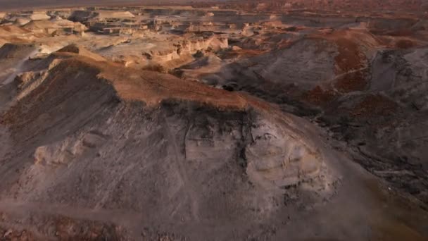 Coucher de soleil au désert judéen de Masada Israël — Video