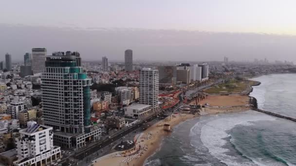 Famous promenade at Tel Aviv — Stock Video