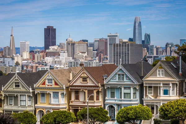 Famous Houses Painted Ladies Row Victorian Houses Alamo Square Park Royalty Free Stock Photos