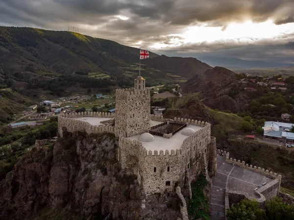 Luftaufnahme Der Renovierten Burg Rabati Akhaltsikhe Georgien — Stockfoto