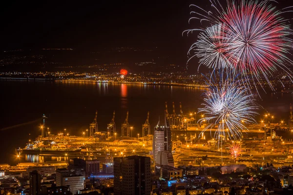 Fireworks over Haifa, Israel