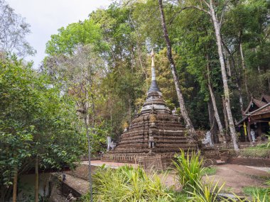 Tayland 'ın Chiang Mai kentindeki Wat Palad' ın canlı ormanlarının içinde yuva yapmış dingin antik Budist stupasını keşfedin. Bu huzurlu ruhsal inziva geleneksel mimariyi ve