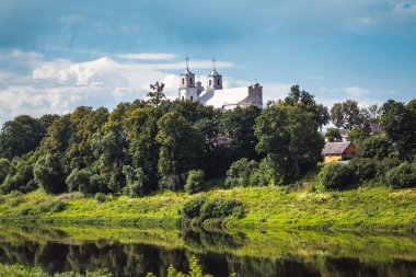 Nehir, Letonya ve Belarus sınırında Druya, Belarus.