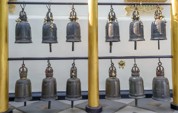 Bells in a buddhist temple of Thailand — Stock Photo, Image