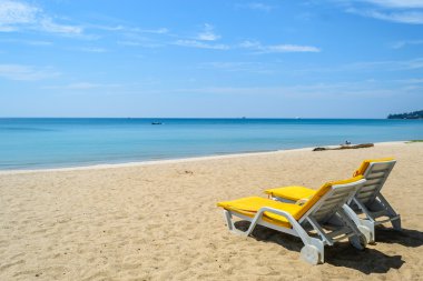 Plaj sandalyeleri Beach Phuket, Tayland