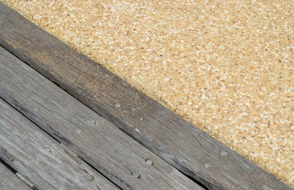 木板和砂纹理地板 — 图库照片