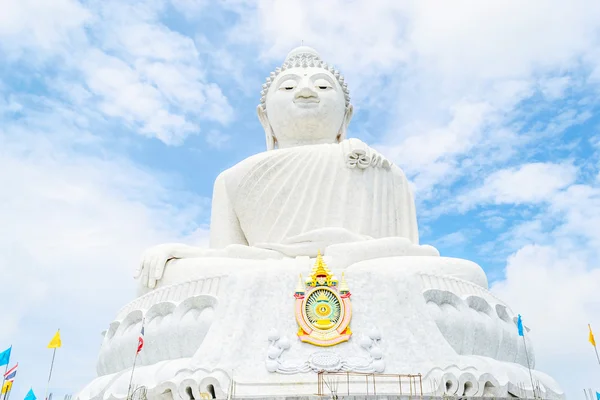 Stor vit buddha — Stockfoto