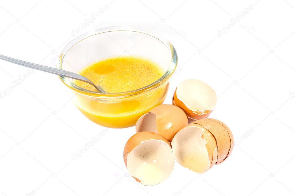 Eggs in a glass bowl