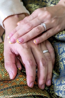 Hand and ring is love and gems