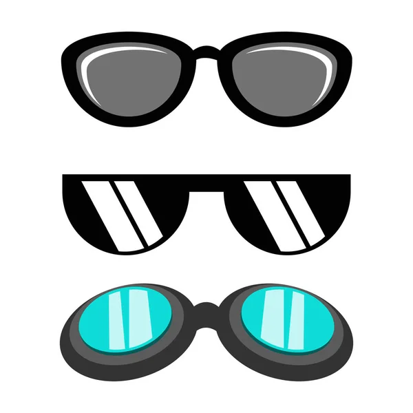 Desenho Animado Vetor Ilustração Todos Tipos Óculos Adequado Para Produtos — Vetor de Stock