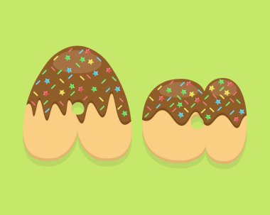 Çikolatalı çörek şeklinde 