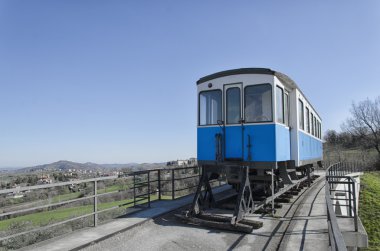 Monument of classic tramway carriage clipart