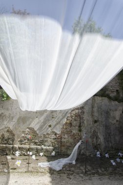 Toskana bir düğün için çiçek düzenleme