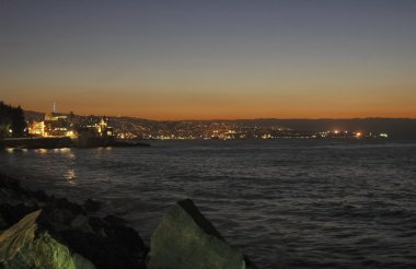 Valparaiso şehir akşam