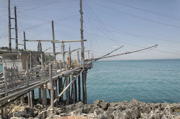 Oude trabucco in Italië — Stockfoto