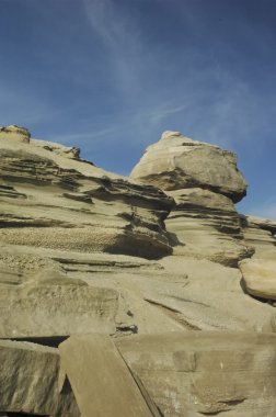 Antofagasta yakınındaki belirli şekillerle kayalar