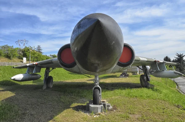 Gloster Javelin in a aircraft boneyard — Stock Photo, Image