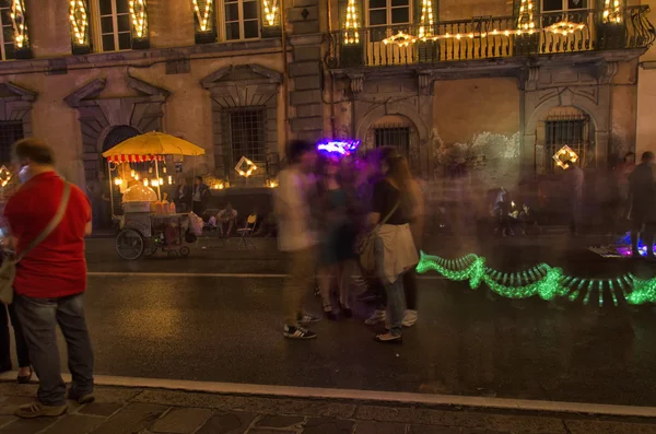 Suddig syn på fest av luminara — Stockfoto