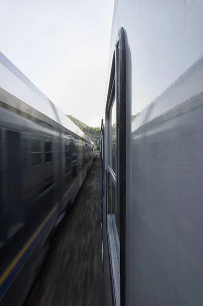 Travessia de comboios — Fotografia de Stock