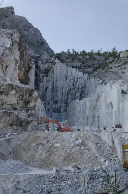 Maden mermer çalışma Ekskavatör
