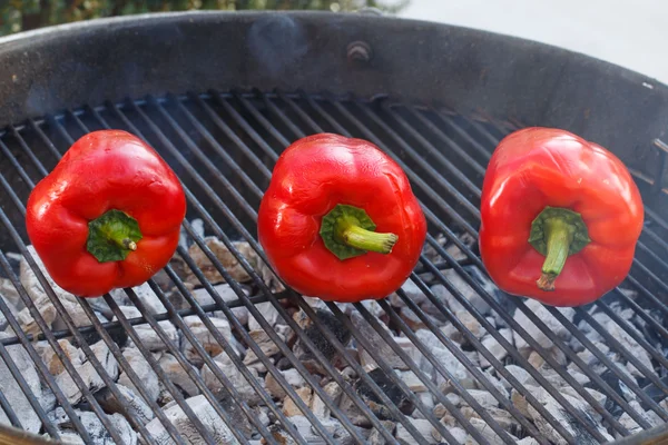 Gegrilde paprica op tne grid — Stockfoto