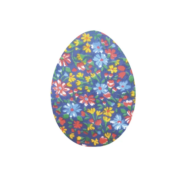 Easter egg. Afbeelding van een ei met florale sieraad — Stockvector