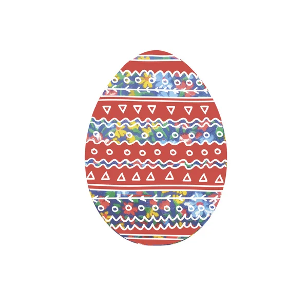 Easter egg. Afbeelding van een ei met florale sieraad — Stockvector
