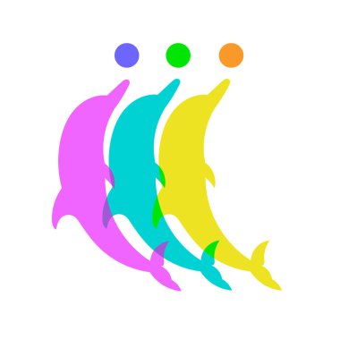 Yunus. Beyaz arkaplanda vektör silueti. 