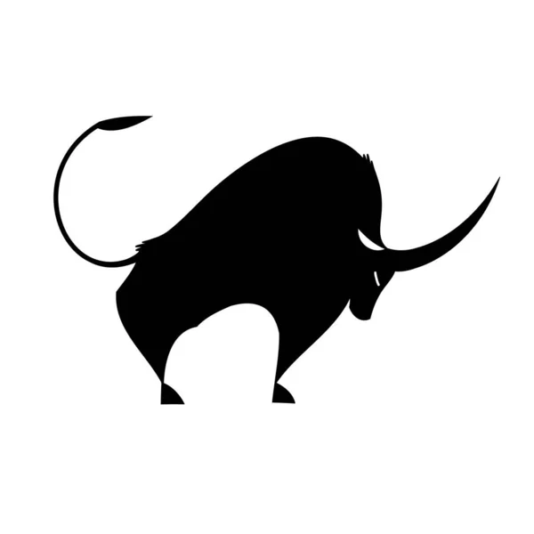 牛的轮廓矢量图解设计创意和简单牛的设计 2021年农历新年概念带牛 — 图库矢量图片